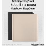Kobo Libra Colour Hoes voor eReader - Notebook SleepCover - Zwart - Met stylushouder