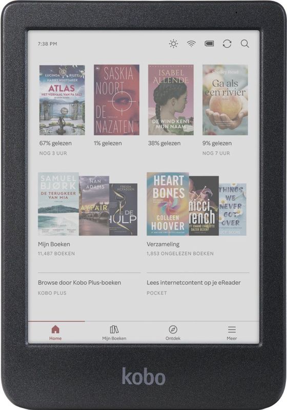 Kobo eReader Clara 6" - Kleurenscherm 16GB Bluetooth Zwart