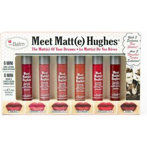 theBalm - Meet Matt(e) Hughes Vol. 12 - Cosmetica Set - 6x 1,2 ml - Langaanhoudende Matte Lippenstift