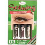 theBalm Schwing® Liquid Eyeliner Trio Langaanhoudende Vloeibare Eye-Liner 3x1,7 ml