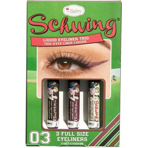 theBalm Schwing® Liquid Eyeliner Trio Langaanhoudende Vloeibare Eye-Liner 3x1,7 ml