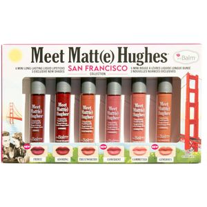 theBalm Meet Matt(e) Hughes Mini Kit San Francisco vloeibare lippenstift set voor Langdurige Effect