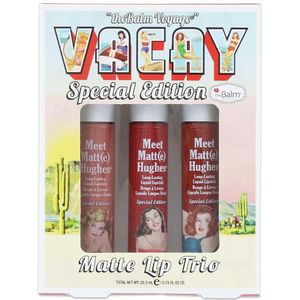 The Balm Lippen Lippenstift Voyage Vacay Trio I'm Vegan Meet Matt(e) Hughes Persistent 7,4 ml + Meet Matt(e) Hughes Charismatic 7,4 ml + Meet Matt(e) Hughes Adventurous 7,4 ml