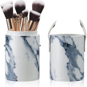 Zoë Ayla Makeup Brush Set Marble 10 Piece Penselen Set met Etui