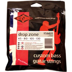 Rotosound Drop Zone snarenset voor bas, roestvrij staal, rond net, geschikt voor 65 80 105 130 (UK import)