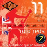 Rotosound Roto Reds snaren voor elektrische gitaren, nikkel (11, 14, 18, 28, 38, 48, 58), 7 stuks