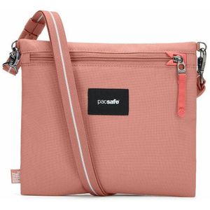 Pacsafe GO Crossbody Pouch - 3.5 L - RFID-blokkerend - Anti-diefstal Tas - Waterafstotend - Beveiligde Tas - Festival Tas - Reistas - Schoudertas - Turn & Lock Security Hooks - Veelzijdige Opbergtas - Gerecycled Polyester - Roze