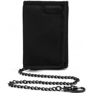 Pacsafe - Portemonnee - Zwart - Polyester - RFID-beveiligd - Inclusief Veiligheidsketting