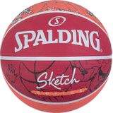 Spalding Sketch Drible Ball 84381Z, Unisex, Rood, basketbal, maat: 7