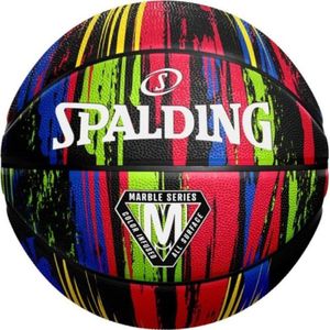 Spalding Marble Ball 84405Z, Unisex, Zwart, basketbal, maat: 7