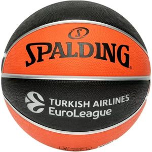 United Sports - Uniseks - volwassenen Spalding Euroleague Varsity TF-150 bal, zwart/oranje, maat -5