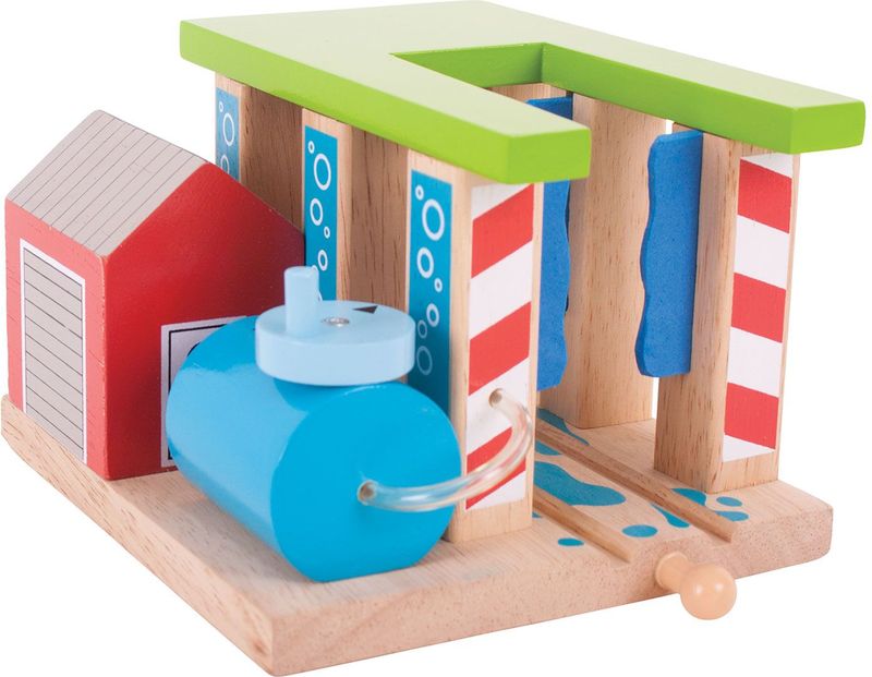 Bigjigs Rails Houten Trein Wasstraat