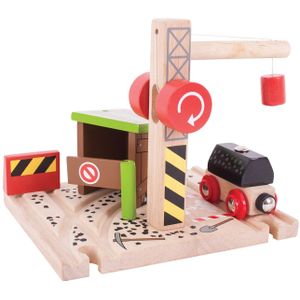 Bigjigs Houten Treinrails - Kolenmijn