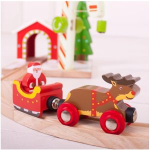 Bigjigs Kerstman Slee met Rendieren (4)