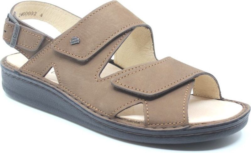 Finn Comfort - TORO S - Heren Sandalen - Bruin - Nubuck - 2 Klittenbanden