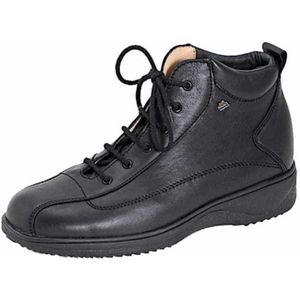 Finn Comfort - Dameslaarzen - Zwart - Leer - Vetersluiting