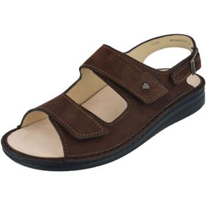 Bruine Finn Comfort Heren Sandalen met klittenband Maat 44 kopen