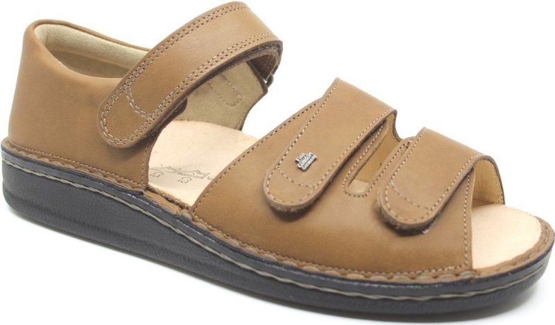 FinnComfort Baltrum bruine sandaal met dichte hiel