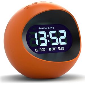 Newgate Centre Of The Earth LCD Alarm Klok - Oranje
