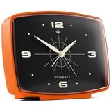 Newgate - Brooklyn - Wekker - Oranje - Retro Ontwerp met Stille Quartz-Beweging