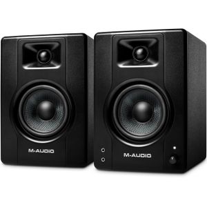 M-Audio BX4-120-watt desktop computer luidsprekers/studiomonitors voor gamen, muziekproductie, live streamen en podcasten (paar)