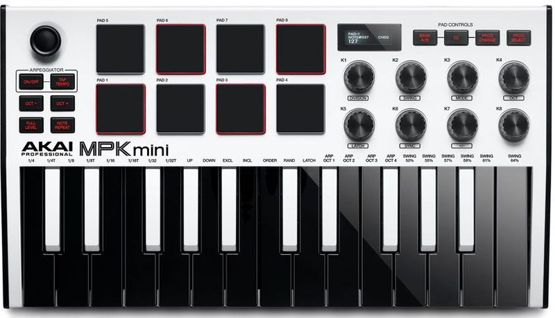 Akai MPK mini mk3 White MIDI keyboard controller