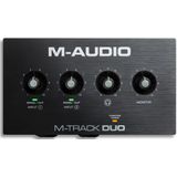 M-Audio M-Track Duo – USB Audio Interface für Aufnahmen, Streaming und Podcasting, mit dualen XLR, Line- & DI-Eingängen, inklusive Softwarepaket