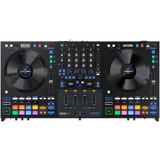 Rane FOUR DJ-Controller Met 4 Kanalen - 8.5-Inch Jogwielen Met Displays, DJ-Mixer Met Interne FX, Serato DJ Pro en Pitch 'n Time DJ Inbegrepen