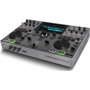 Denon DJ Prime Go + draagbare DJ-controller met staafscheiding, 2 trays, wifi-streaming, bluetooth, lichtbediening, 7 inch display en batterij