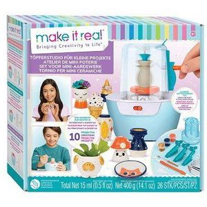 Make It Real Mini Pottenbakken Set - Maak de mooiste creaties met deze Mini Pottenbakken set - Zonder hetelucht - Gemakkelijk te gebruiken - incl. klei en alle benodigdheden