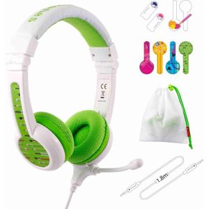 Kids' BuddyPhones School+ Wired Headphones (Green)