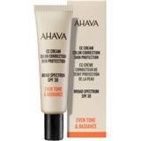 AHAVA CC Cream Kleurcorrectie - Egaliseert & Beschermt | SPF-30 Zonbescherming | Dagcrème voor Alle Huidtypen | Hydraterende Gezichtscrème voor mannen & vrouwen | Moisturizer voor een droge huid & gezicht - 30ml