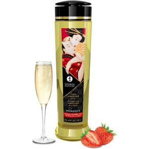 Shunga - Massageolie - Romance Sparkling Strawberry -240 ml