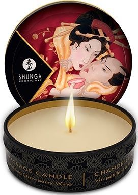 Shunga - Mini Massagekaars - Sparkling Strawberry - 30 ml