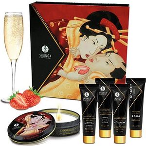Shunga Geisha Sparkling Geschenkset Aardbeienwijn - Rood