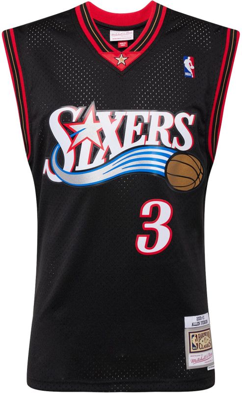 Mitchell & Ness - Allen Iverson NBA Jersey 76ers - Zwart - Katoen