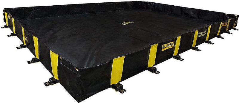 Justrite Vouwbak Rigid-Lock QuickBerm®, voor incidenteel berijden, l x b = 4,9 x 3,7 m