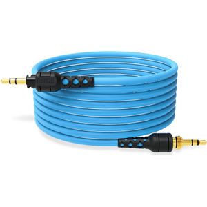 RØDE NTH-Cable voor NTH-100 Hoofdtelefoon, 2,4m / 8ft Lang, 3,5mm Mannelijk naar Mannelijk Hoogwaardige Audiokabel Met ¼-inch Adapter Inbegrepen (Blauw)