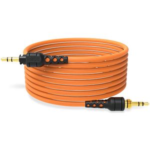 RØDE NTH-Cable voor NTH-100 Hoofdtelefoon, 2,4m / 8ft Lang, 3,5mm Mannelijk naar Mannelijk Hoogwaardige Audiokabel Met ¼-inch Adapter Inbegrepen (Oranje)