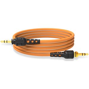 RØDE NTH-Cable voor NTH-100 Hoofdtelefoon, 1,2m / 4ft Lang, 3,5mm Mannelijk naar Mannelijk Hoogwaardige Audiokabel Met ¼-inch Adapter Inbegrepen (Oranje)