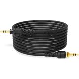 RØDE NTH-Cable voor NTH-100 Hoofdtelefoon, 2,4m / 8ft Lang, 3,5mm Mannelijk naar Mannelijk Hoogwaardige Audiokabel Met ¼-inch Adapter Inbegrepen (Zwart)