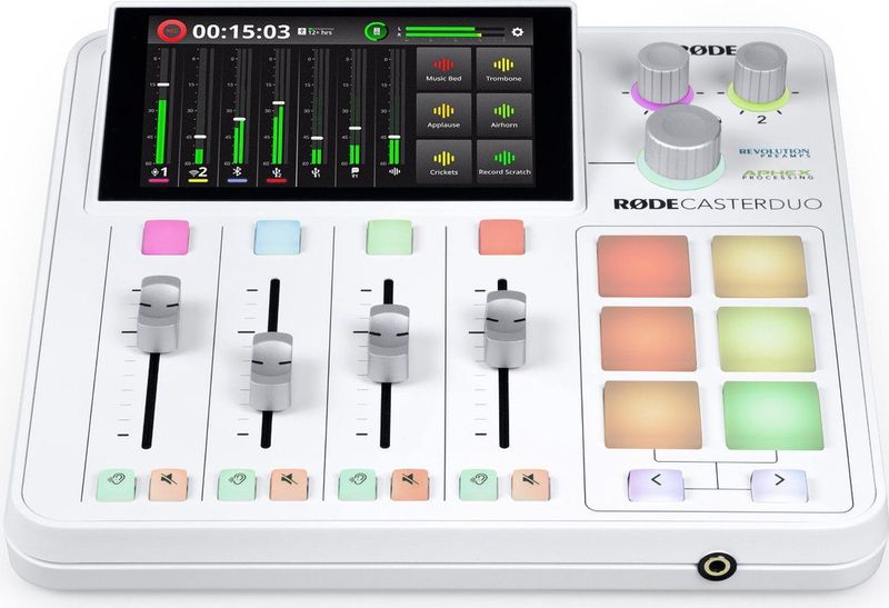 RØDE RodeCaster Duo - Mengtafel - Wit - Compacte Mixer met HD-Touchscreen