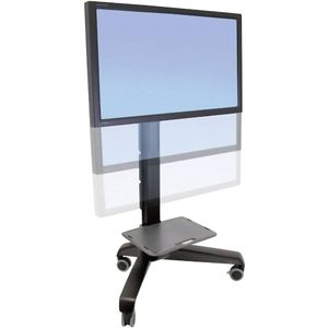 Ergotron - Neo-flex Mobile Mediacenter - UHD Display Stand - Zwart - Met Wielen