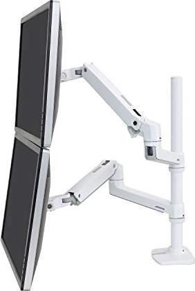 ergotron Monitor-Halterung LX-Dual 45-509-216 weiß für 2 Monitore, Tischklemme