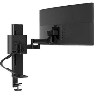Ergotron Trace™ Enkele monitorarm, VESA bureaustandaard, voor schermen tot 38 inch, 2,9 tot 9,8 kg, mat zwart