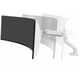 ERGOTRON HX Monitor Arm mit HD-Gelenk in Weiß, Tischhalterung mit patentierter CF-Technologie für ultrabreite Curved Monitore bis 49 Zoll, 29.2cm Höhenverstellung, VESA, 10 Jahre Garantie