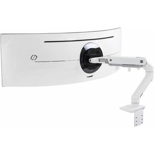 ERGOTRON HX Monitor Arm mit HD-Gelenk in Weiß, Tischhalterung mit patentierter CF-Technologie für ultrabreite Curved Monitore bis 49 Zoll, 29.2cm Höhenverstellung, VESA, 10 Jahre Garantie