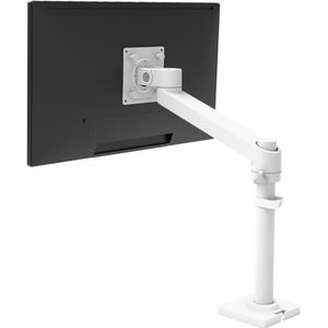 ERGOTRON NX Monitorarm Wit - Bureaustandaard voor schermen tot 34 inch en 8 kg, handmatig in hoogte verstelbaar van 19,9 tot 44,7 cm, VESA-standaard, 5 jaar garantie