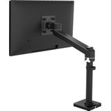ERGOTRON NX Monitorarm Zwart - Bureaustandaard voor schermen tot 34 inch en 8 kg, handmatig in hoogte verstelbaar van 19,9 tot 44,7 cm, VESA-standaard