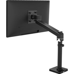 ERGOTRON NX Monitorarm Zwart - Bureaustandaard voor schermen tot 34 inch en 8 kg, handmatig in hoogte verstelbaar van 19,9 tot 44,7 cm, VESA-standaard